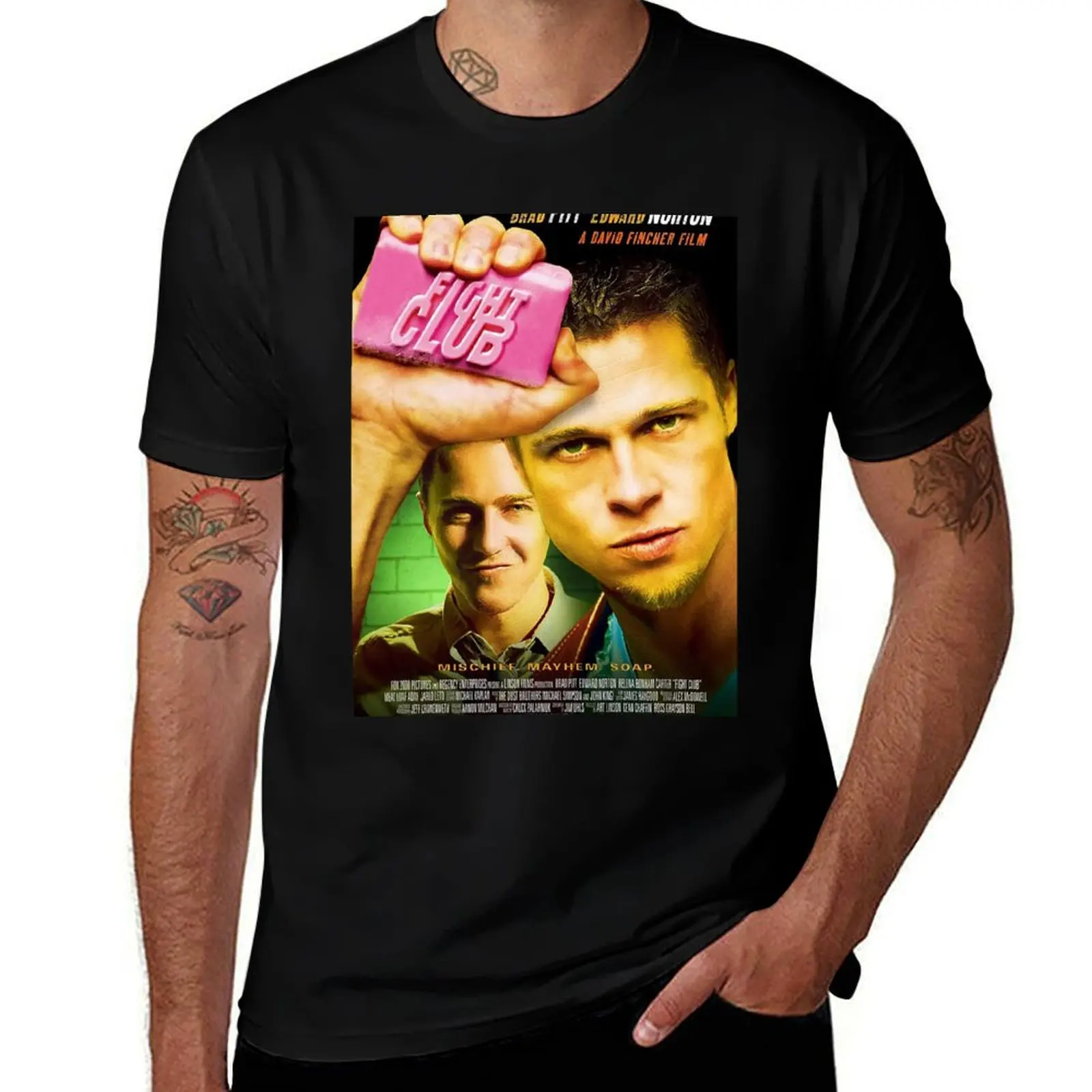 قتال نادي 1999 ستار تي شيرت تي شيرت شخصية تي شيرت رجل عادية تي شيرت للرجل القطن تي شيرتات عجيبة