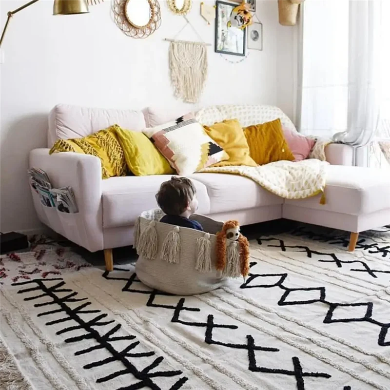 

ABKJ-Rope Baskets For Storage Woven Hamper Home Storage Baskets Cotton Rope Laundry Basket Medium Rope Storage Organizer