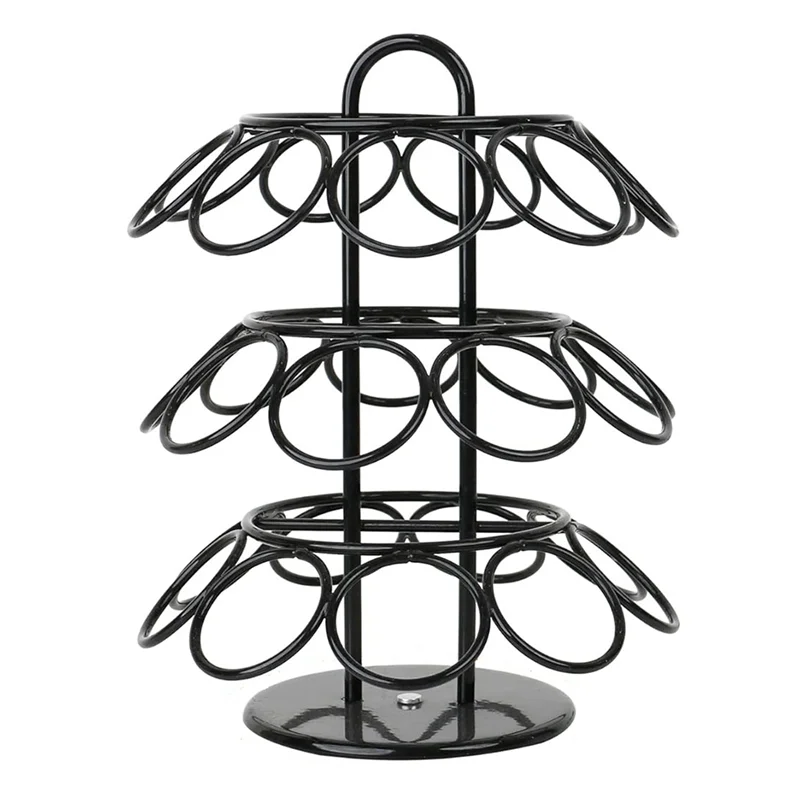 

A83I-Coffee Pod Storage Spins 360-Degrees Coffee Pod Holder Compatible For K Cups (27 Pods), Black