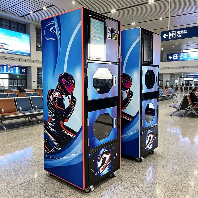 Professional Helmet Washer Self Service Payment Kiosk Vending Machine Automatic Helmet Cleaning Sanitizing Equipment