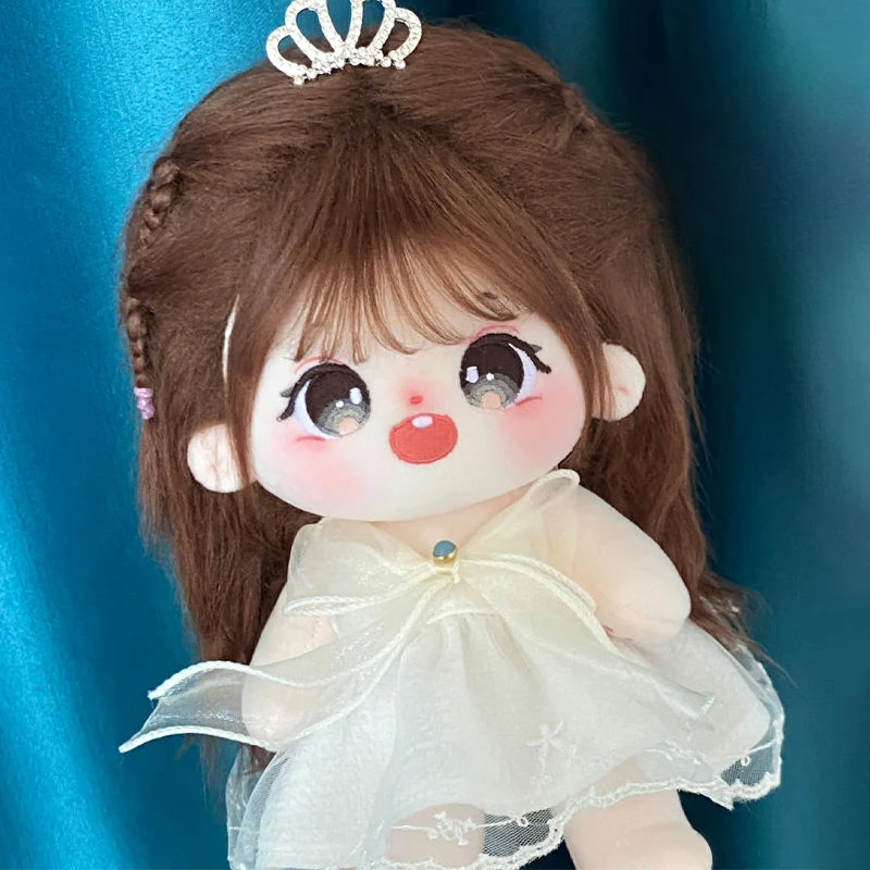 HOT IDol Doll Change Clothes Toy Cute Girl Birthday 20cm Kawaii Sweet Girl Plush Stuffed Doll Body Fans Collection Children Gift