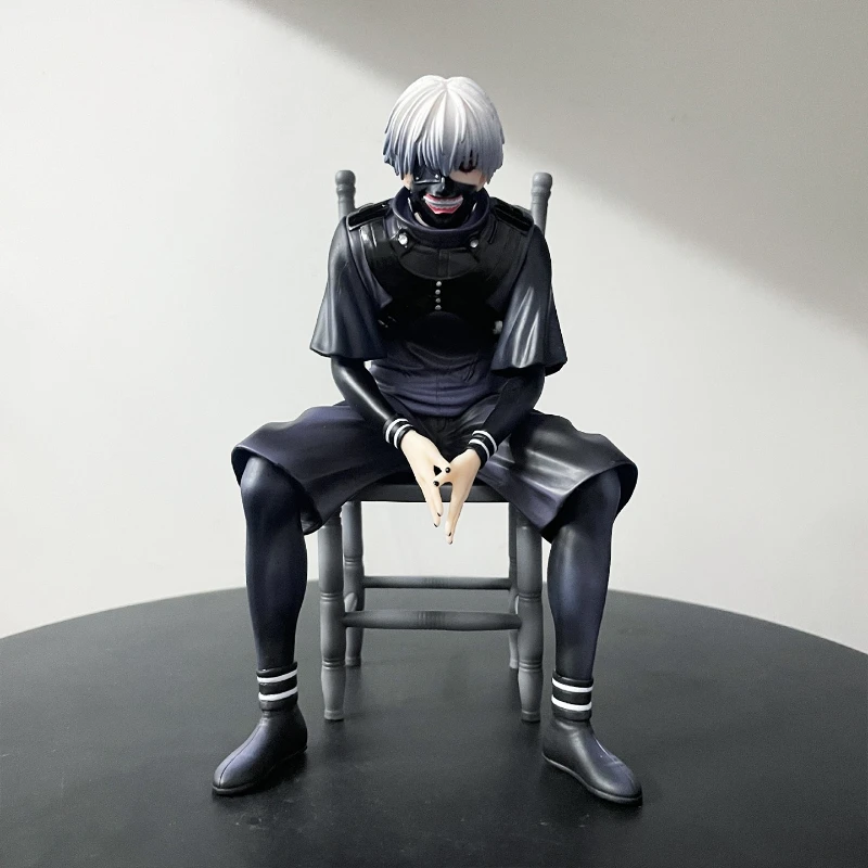 ฟิกเกอร์อนิเมะ คานากิ เคน ขนาด 17 ซม. ตัวละครจากโตเกียวกูล ของเล่นตกแต่ง ฟิกเกอร์ท่าทางนั่ง วัสดุ PVC ของสะสมสำหรับผู้ใหญ่