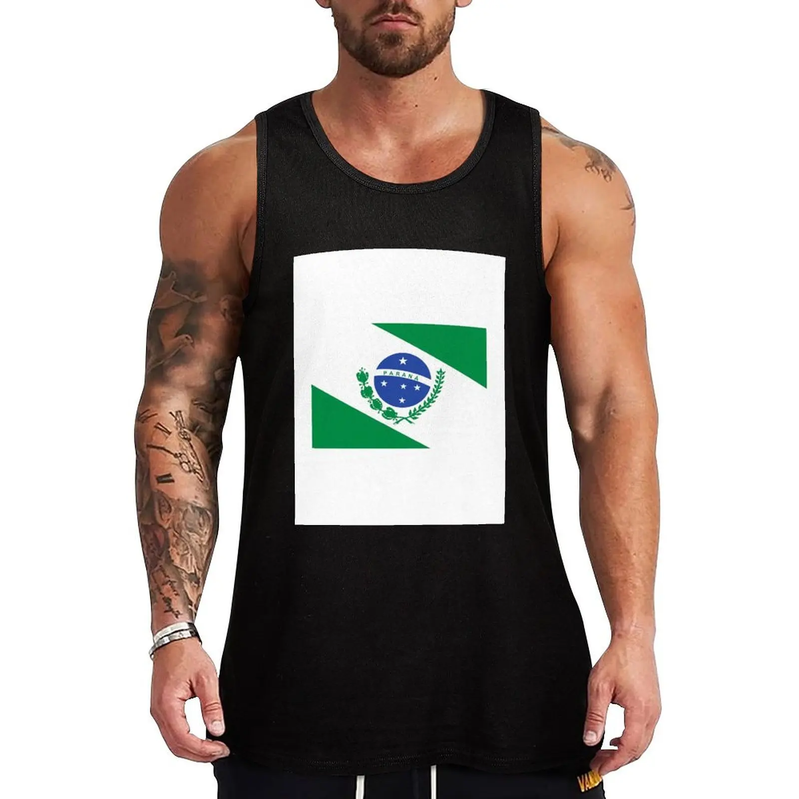 

Paraná state flag, Brazil Tank Top running shirt underwear Man gym clothes