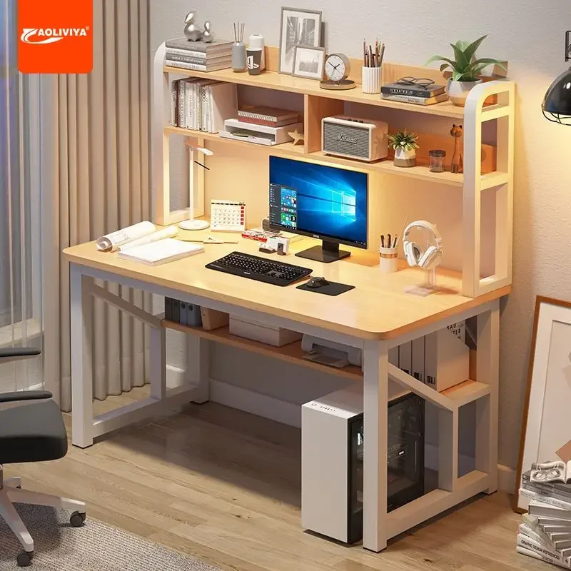 

Aoliviya Desk Bookshelf Integrated Combination Computer Desk Bedroom Desktop Computer Table Children's Desk Household Light Luxu