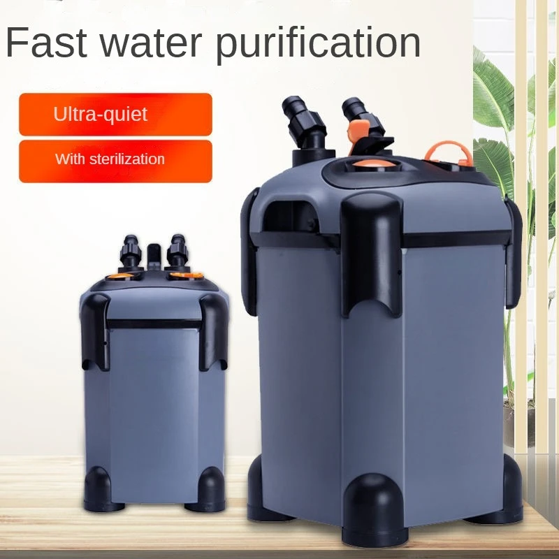 

New 3in1 Fish Tank Filter Bucket With Silent Circulation Pump External Water Purification Cartridge Grass Tank Compatible