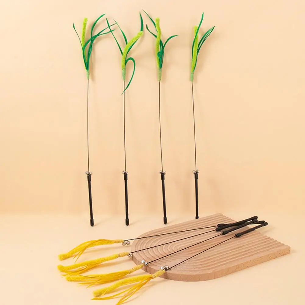 القط إغاظة لعبة التفاعلية الذيل العشب الكلب حكيم ريشة القطب الطويل القط إغاظة عصا لدغة مقاومة القط لعبة صوت مستلزمات الحيوانات الأليفة