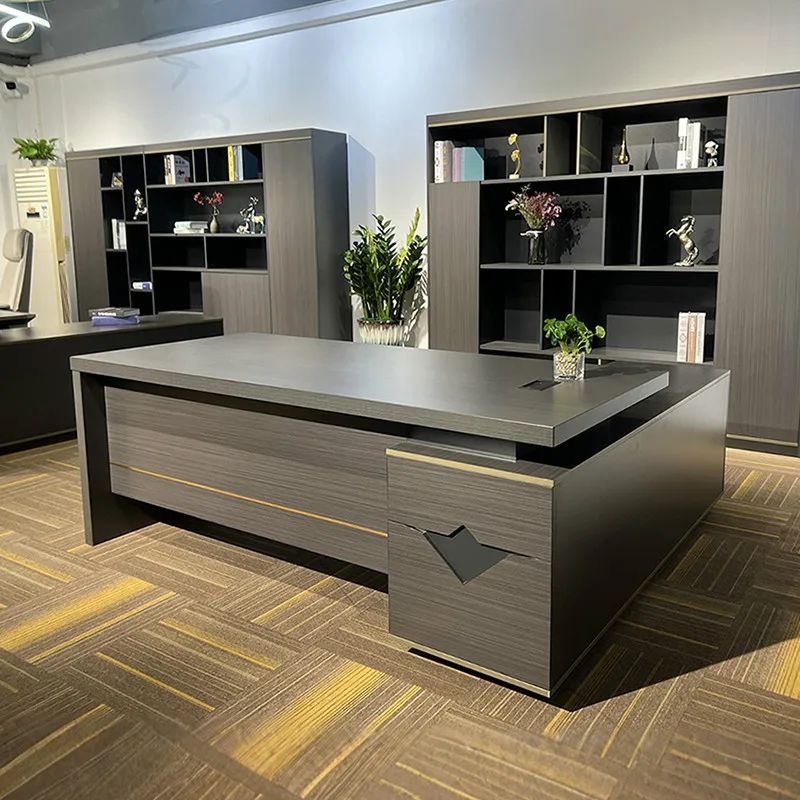 Stylish New Boss Table President Big Class Table Modern Simple Manager Table Supervisor Desk Guangdong Office Furniture