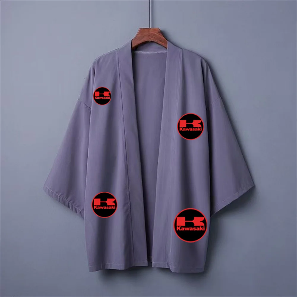 قميص كاواساكي الجديد للرجال، قميص شاطئ هاوري غير رسمي على الطراز الياباني التقليدي، سترة صيفية مريحة غير رسمية