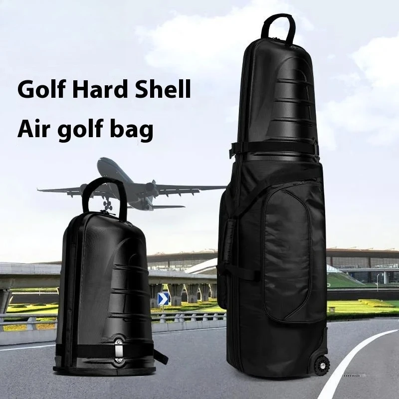 PGM HKB014 Golf Aviation Bag Men's and Women's Hard Shell Airplane Shipping Bag with Roller Skating Golf  Travel Ball Bag