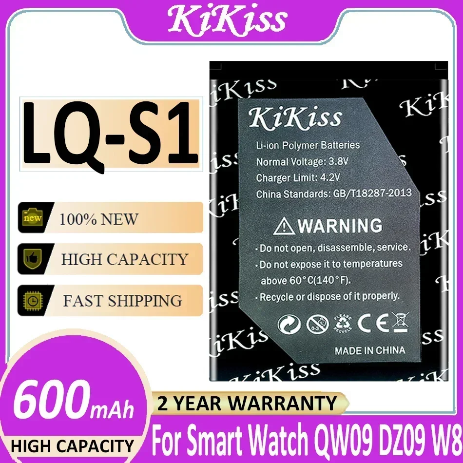 600mAh LQ-S1 Replacement Battery for Smart Watch Fashion Meter QW09 DZ09 W8 A1 V8 X6 AB-S1 DJ-09 DZ09 GJD HKS-S1 FYM-M9 SCX-M9