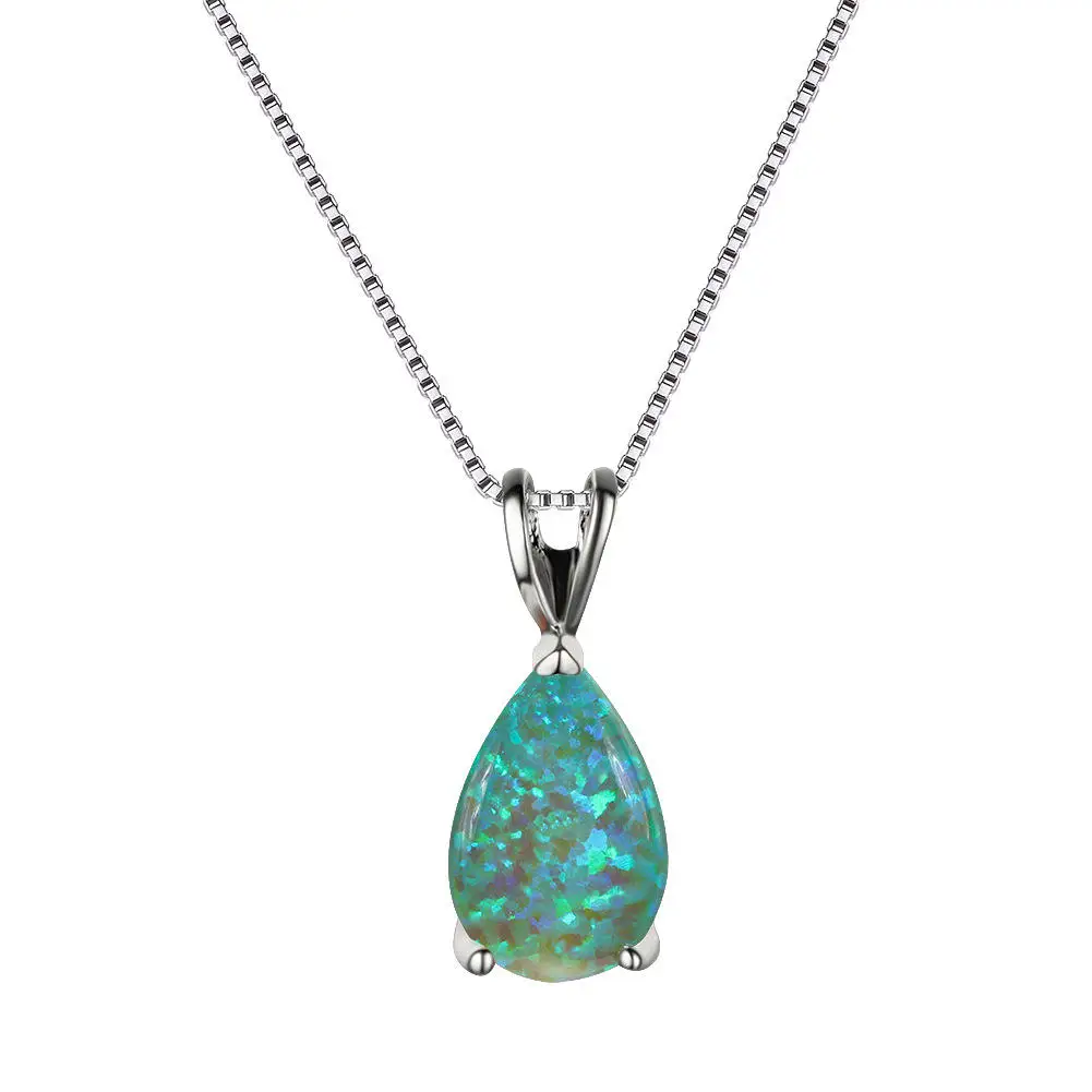 Women's 7-Color Opal Pendant Necklace, Dainty Gift