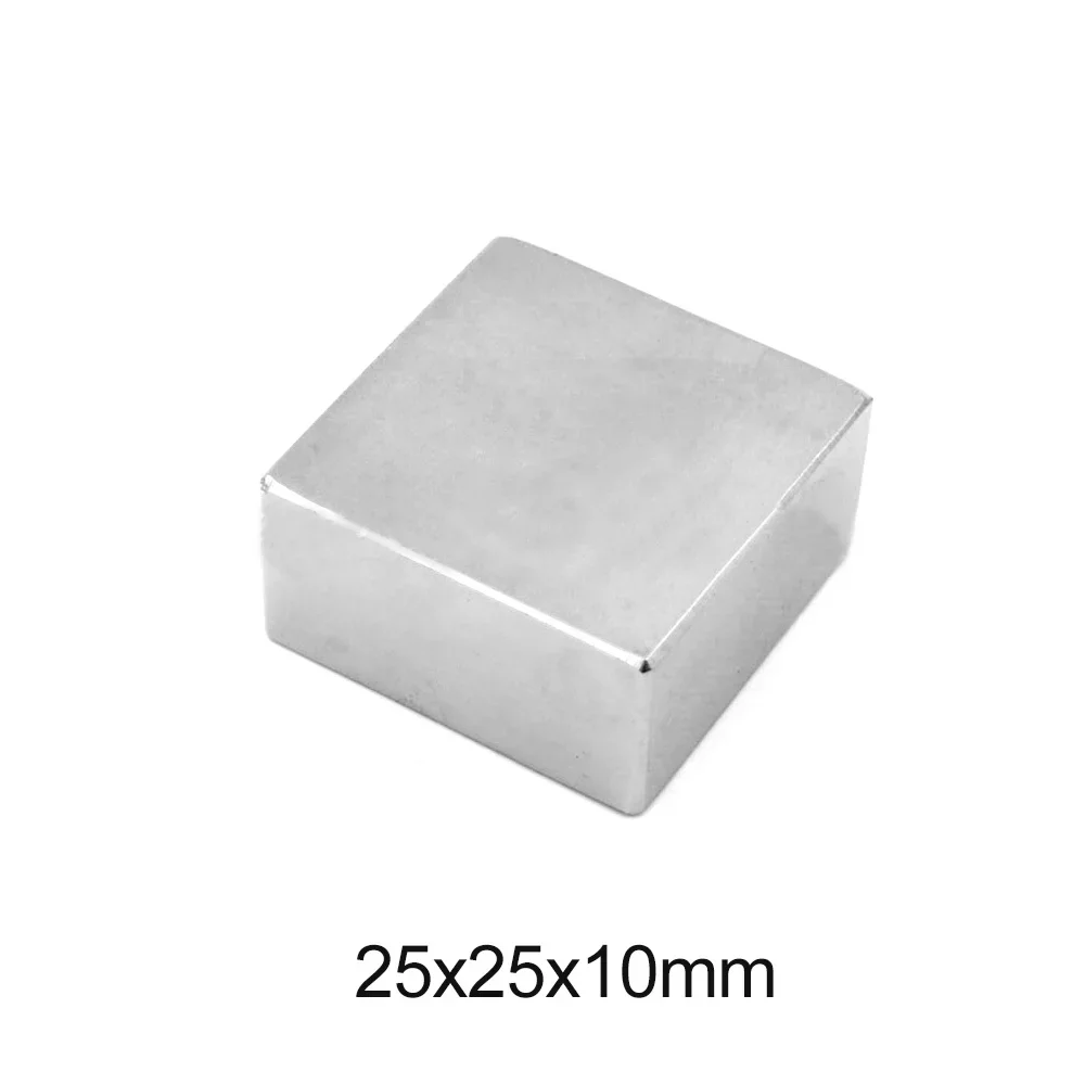 25x25x10mm Square Search Magnet N35 Permanent Magnet 25x25x10 Thick Block Rare Earth Neodymium Magnet 25*25*10