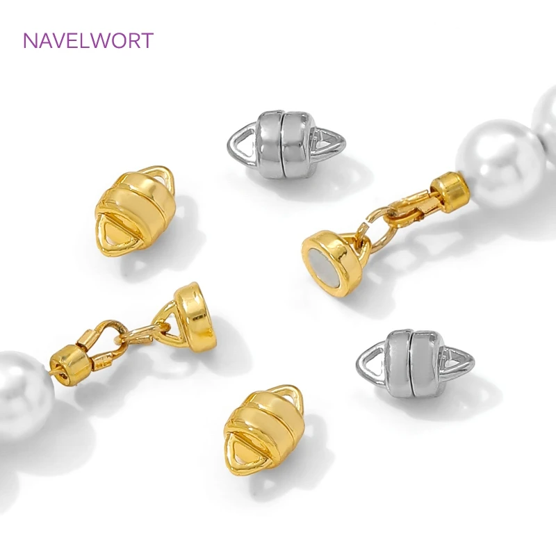 

Замок магнитный Магнитные застежки с позолотой 18K для изготовления украшений, латунные магнитные концевые застежки-коннекторы для самостоятельного изготовления браслетов и ожерелий, аксессуары для создания украшений.