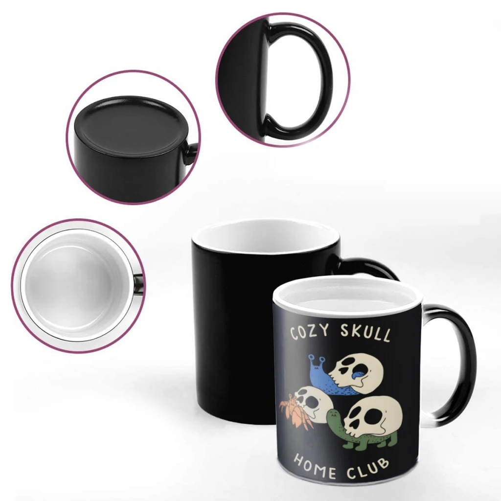 

Cozy Skull Home ClubCoffee Mugs And Mug Creative Color Change Tea Cup Ceramic Milk Cups Novelty Gifts