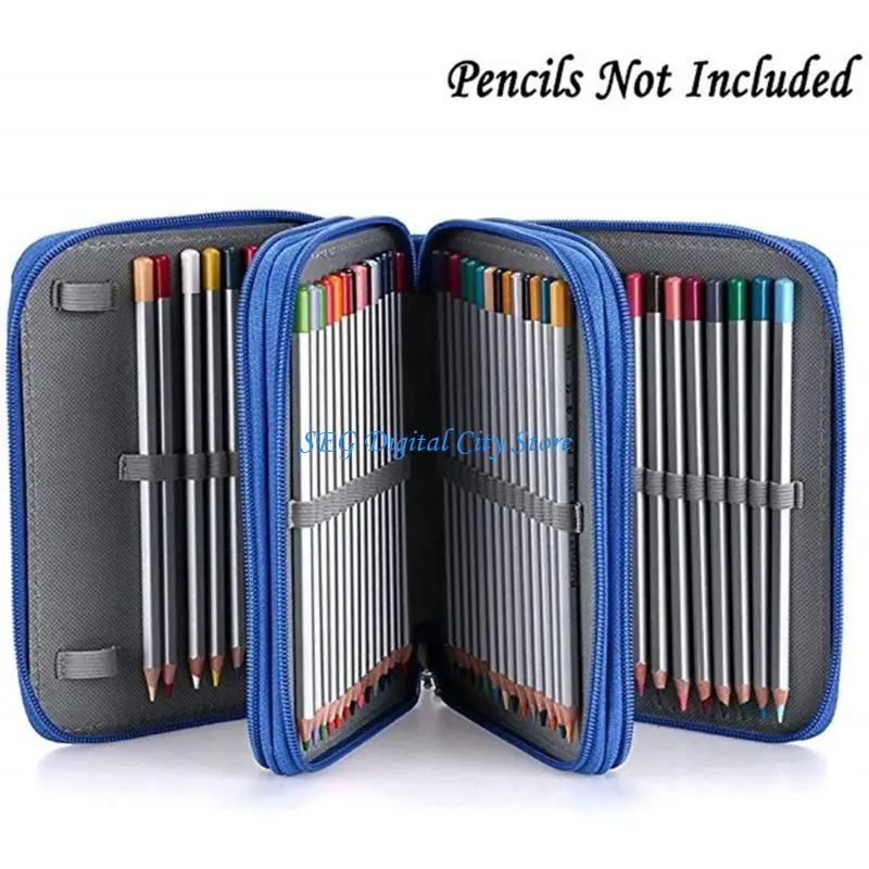 

U75B Pencil Bag Pencil Organiser Coloured Pencils Storage Bag Pen Holders School Supplies for Girl Boys Adult