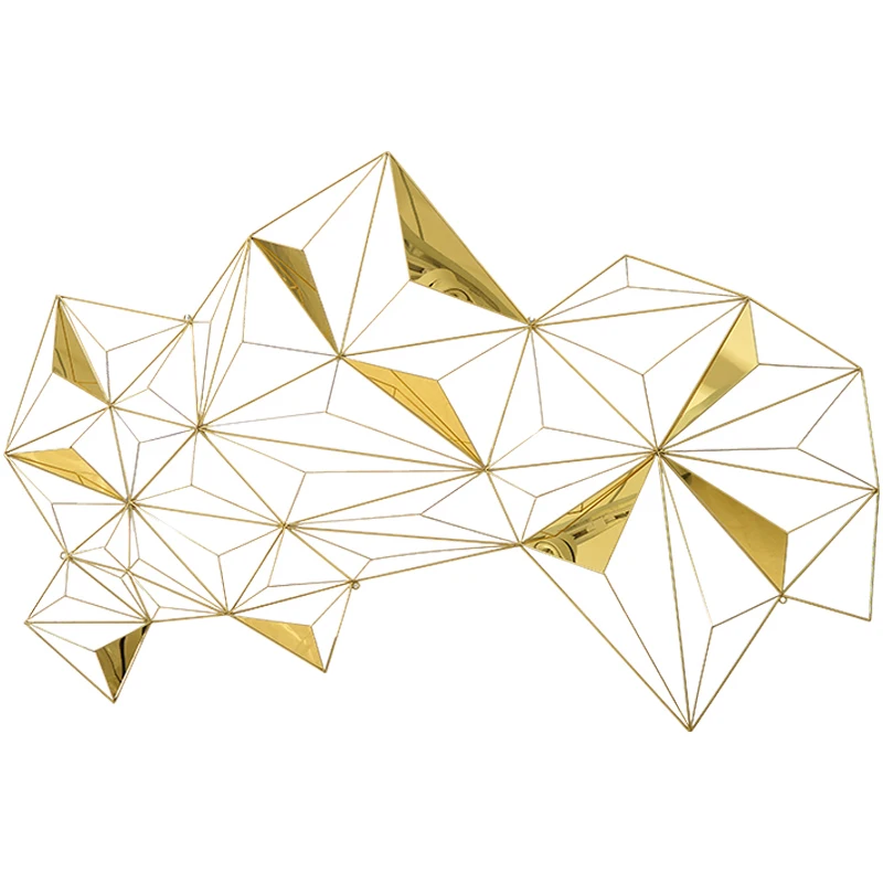 %jj.Dali Leave Shape Golden Luxury Metal Art Wall Decoration Home Decor for Hotel, Sales Center*r