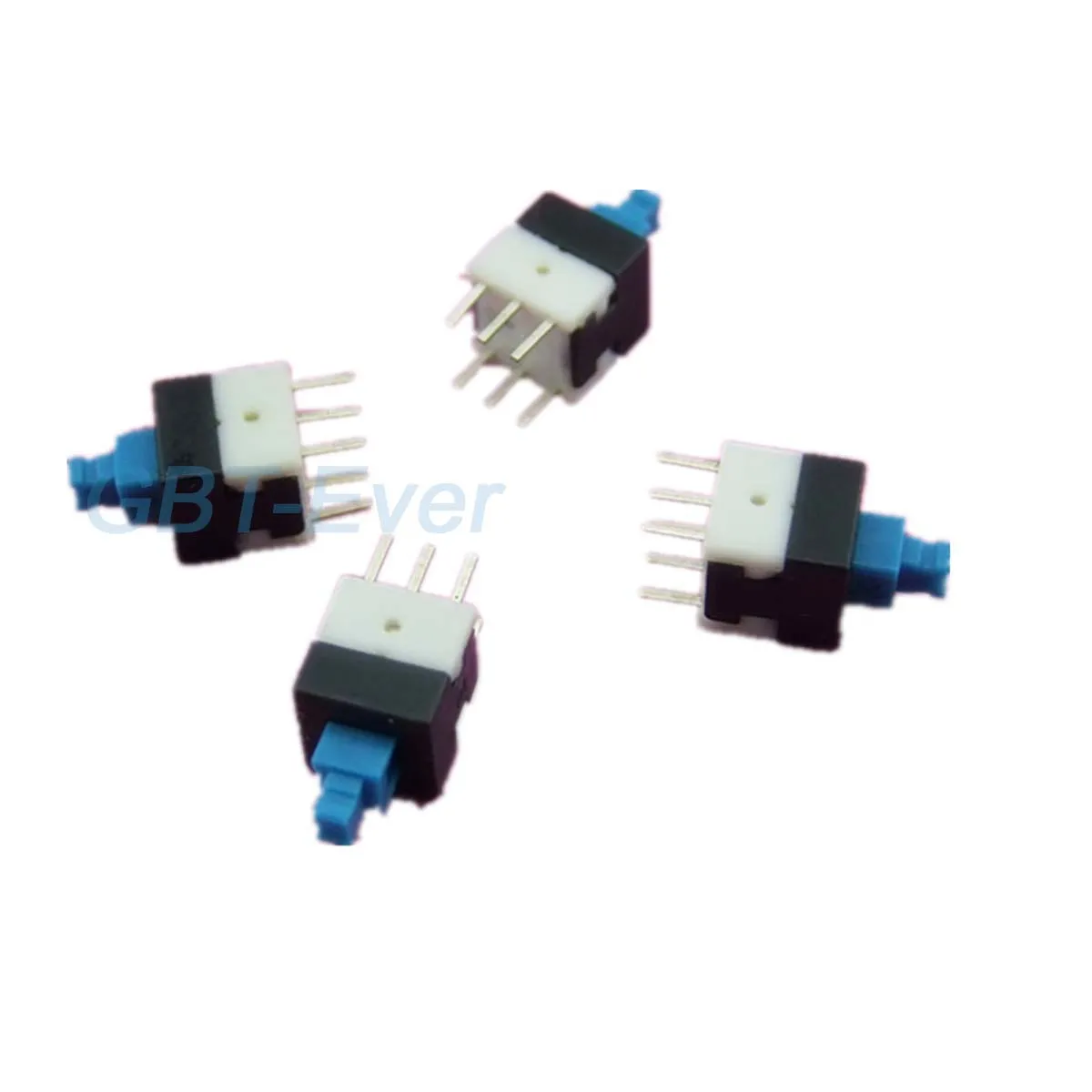 10Pcs 8x8mm Micro Mini Latching Push Button On Off Self Lock UnLock Switch 6 Pin Cap Self-Locking Switch Pushbutton Switch