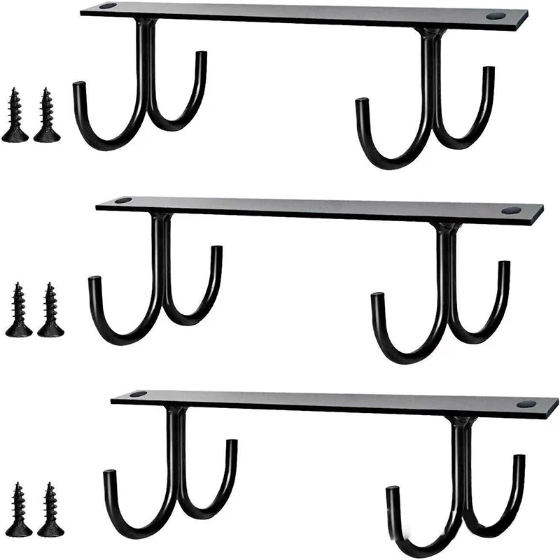 1 Pc Kitchen Cup Holder Mug Rack Under Cabinet 4 Hooks Under Shelf Display Hanging Drying For Bar Kitchen Utensils Household