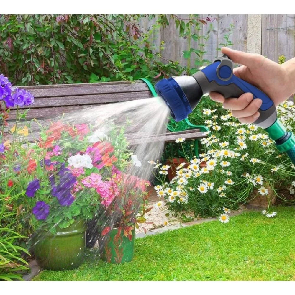 Heavy Duty Plastic Car Wash Water Hose Nozzle with 8 Adjustable Spray Patterns High Pressure Garden Hose Nozzle for Car Washing Lawn Watering and Outdoor Cleaning Durable Ergonomic Pistol Grip Spray Gun with Easy Control view 6