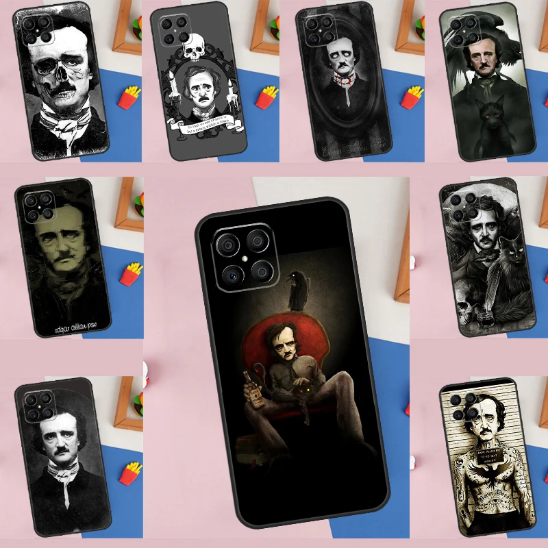 Edgar Allan Poe Case For Huawei P20 P30 P40 Lite P50 Pro Nova 5T P Smart 2021 Funda For Honor 50 70 X8 X9