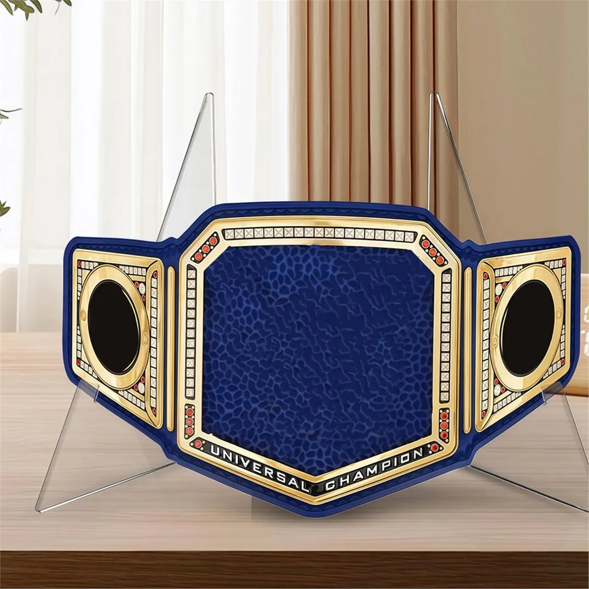A24I Belt Display Stand for Heavy Duty Wrestling & Football Trophies Acrylic Award Holder Base, No Assembly Required