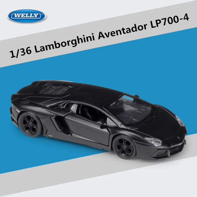 WELLY 1:36 Lamborghini Aventador LP700-4 Alloy Racing Car Model Diecast Metal Toy Sports Car Model Collection Childrens Toy Gift