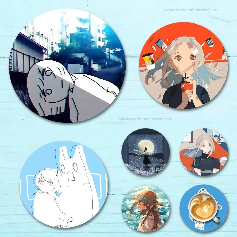 

Y-Yorushika Band Round Anime Wooden Coasters DIY Decorations Birthday Valentine Gifts