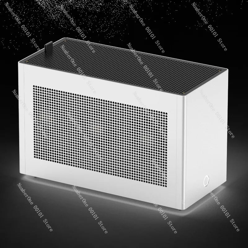 CNC Machined All Aluminum ITX Computer Case, Compatible with SFF Graphics Card, Precision Metal Small Size Desktop PC Chassis