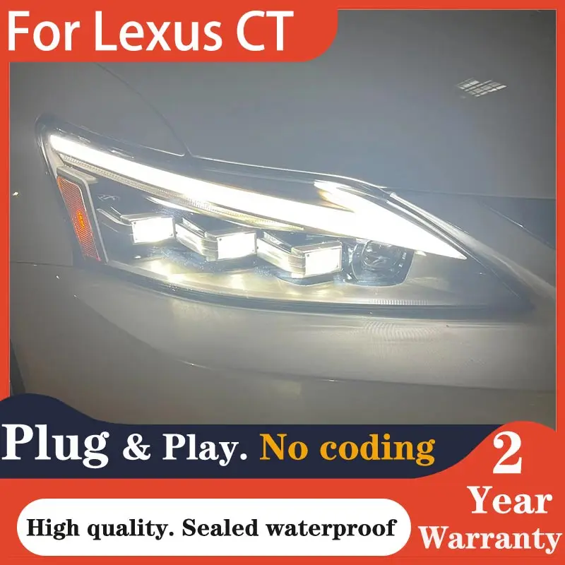 

Head Lamp for Lexus CT200 Headlight 2013-2017 CT LED Headlight Projector Lens DRL Assembly Upgrade Dynamic Auto Accessories