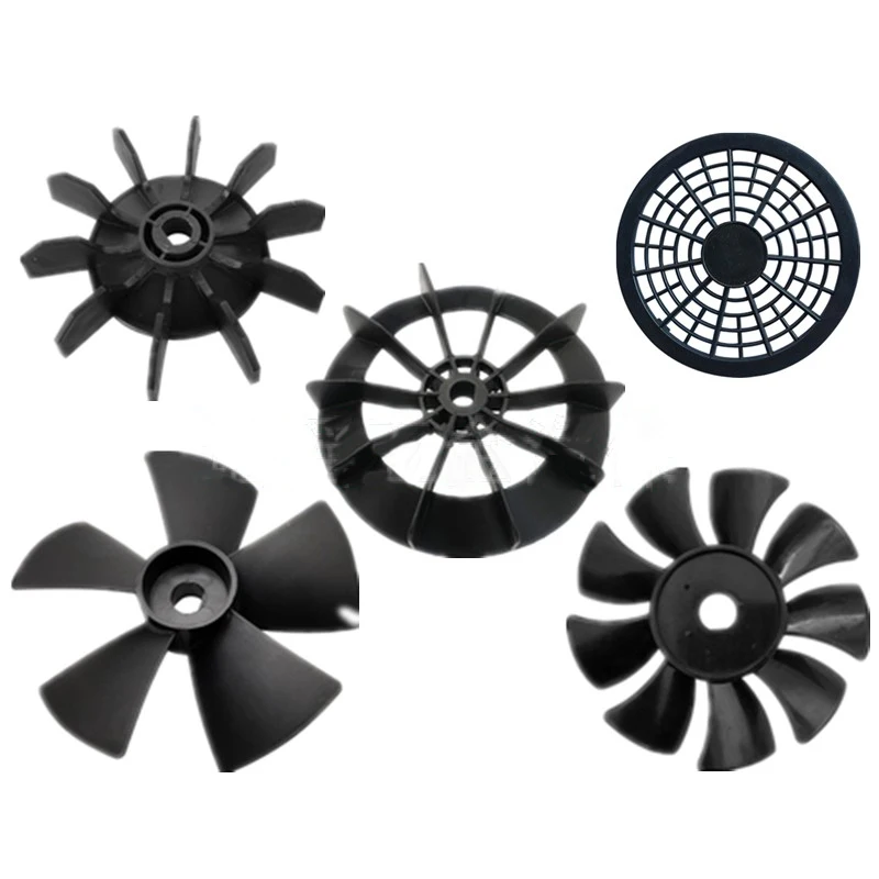 1pcs Oil-Free Air Compressor Fan Piston Air Pump Cooling Part Black Plastic Vanes Motor Fan Blade Oblique Leaf Heat Dissipation