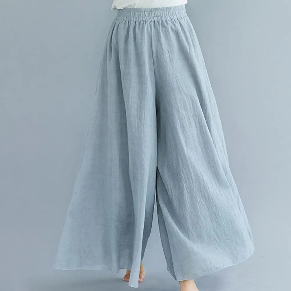 

Women Wide Leg Culottes Casual Trousers Elastic High Waist Wide Leg Pants Oversized Skirt Pants Streetwear pantalones de mujer