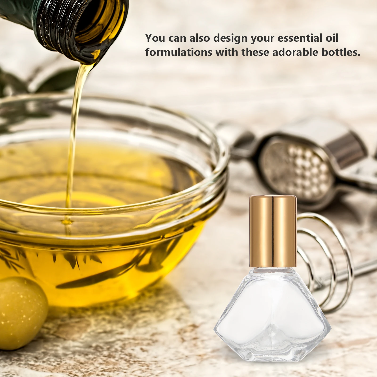 

12pcs 8ML Glass Essential Oil Bottles Roller Perfume Refillable Travel SizeMassage Practical Design Outdoor Use