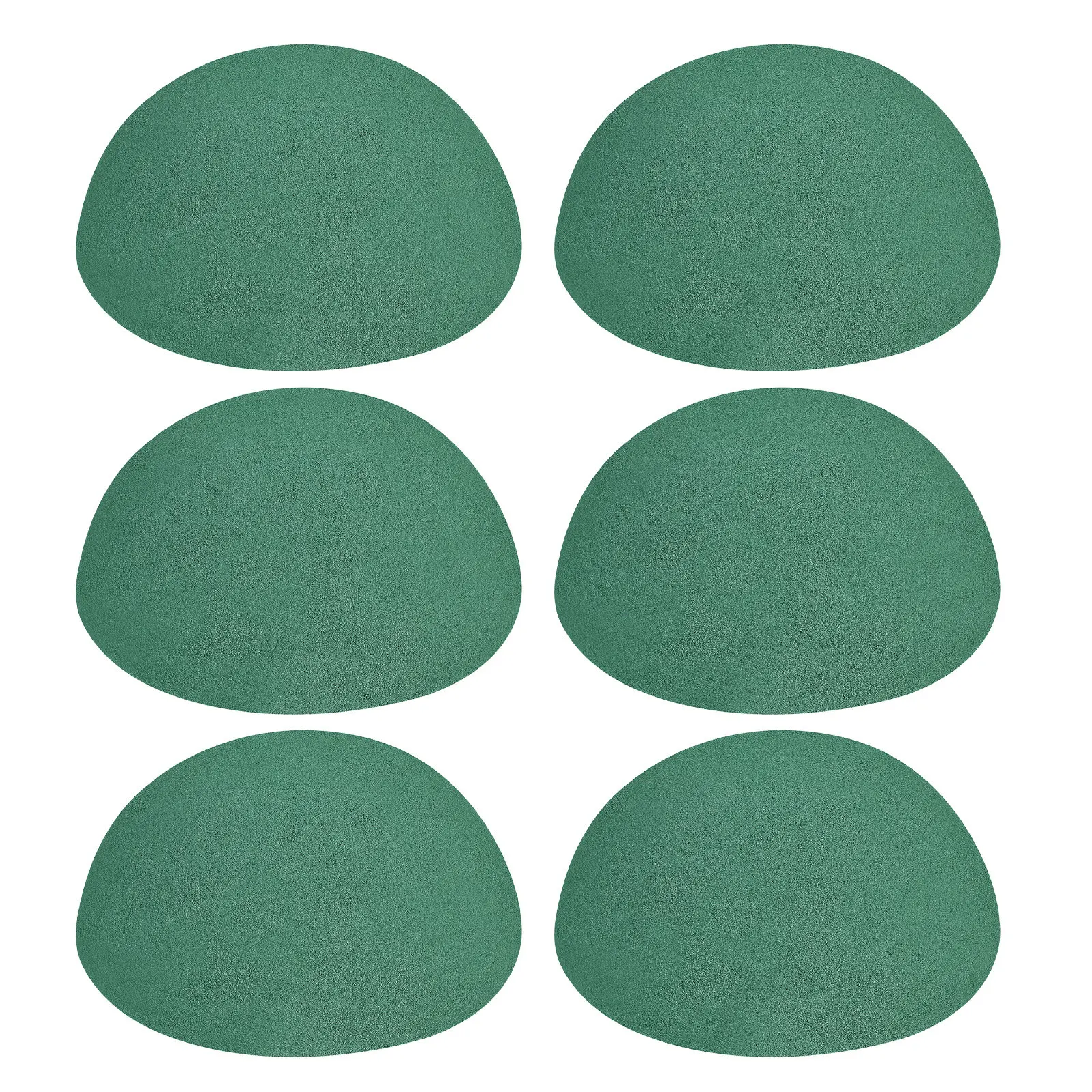 6Pcs Green Floral Foam Half Ball Realistic Texture for Artificial Flowers Wedding Bouquet Centerpiece Restaurant Table Decor