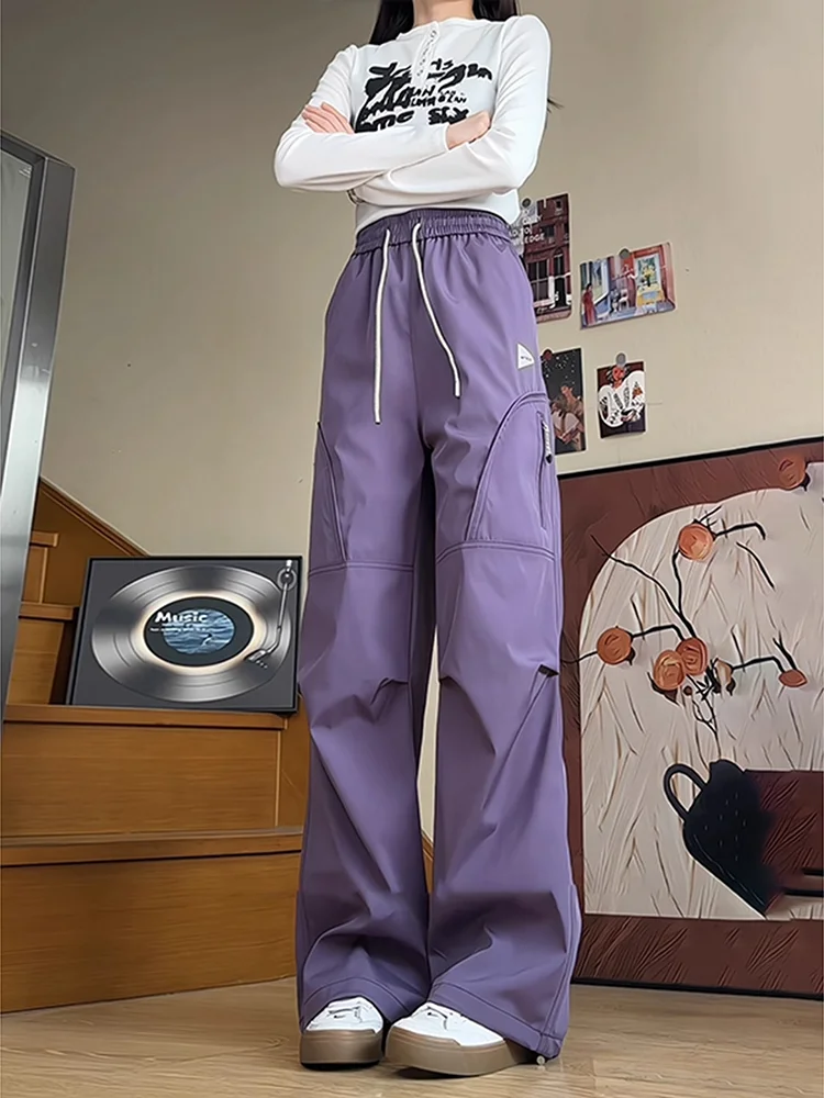 

Мужские мягкие флисовые брюки для катания на лыжах, фиолетовые, утепленные, на флисовой подкладке, осенне-зимние, морозостойкие, рабочие, для активного отдыха, ветрозащитные