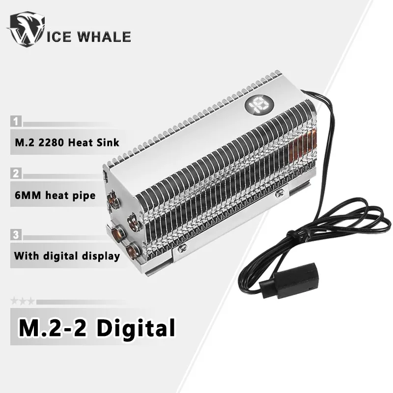 

ICE Whale M.2-2 цифровой двойной радиатор с тепловой трубкой M.2 2280 NVMe SSD-кулер с термопрокладкой компьютерные аксессуары