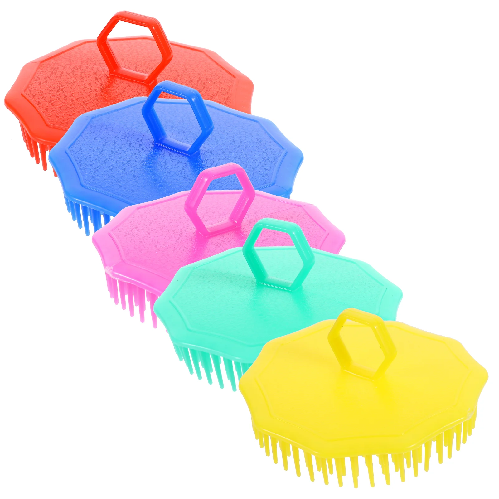 

5 PCS Natural Shampoo Anti Dandruff Hair Massage Comb Shower Brush Miss Scalp Massager