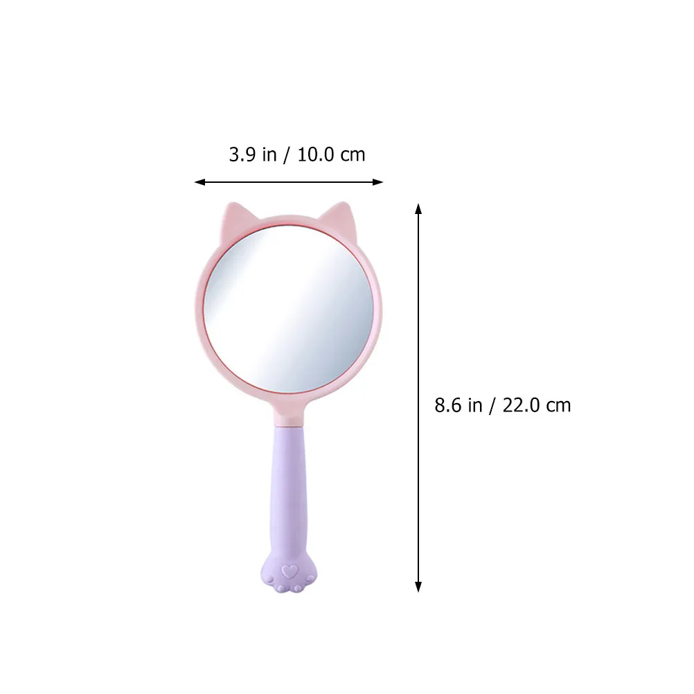 3Pcs Cat Claw Handheld Beauty Mirrors High Clarity Reflective Surface Compact Design for Travel Makeup Grooming Eyebrow Shaping