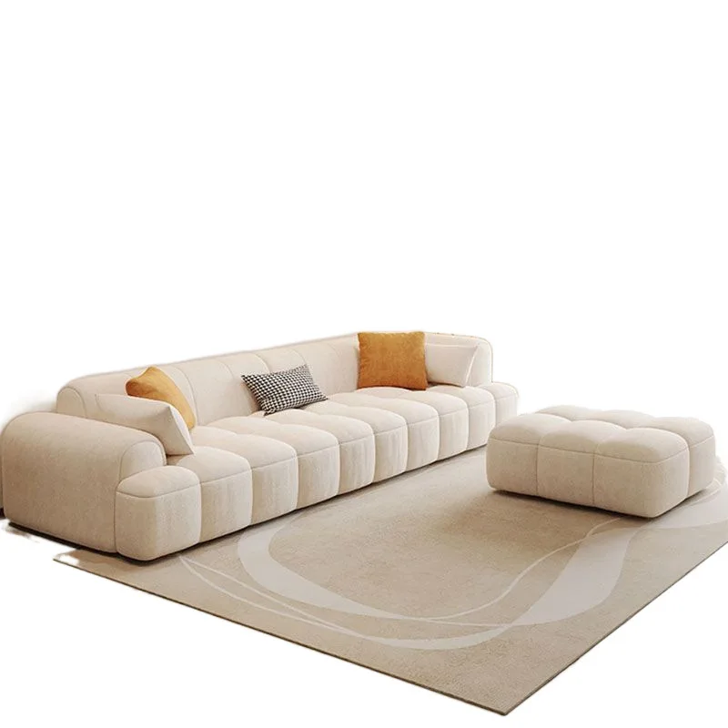 

Puff sofa, high-end light luxury, simple leave-in cat scratching sofa, modern simple living room small apartment cream style