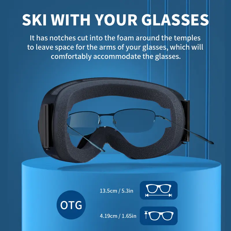 Ski Goggles Pro 100% UV400 Protection Anti Fog Interchangeable Lens Skiing Glasses Snowboard Snow Goggles for Men Women Natfire - Image 4