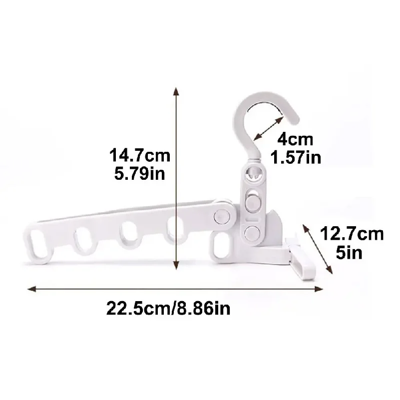 New Hotels Foldable Clothes Drying Rack Five-hole Multi-function Clothes Hook Angle Adjustable Clothes Hanger Travel