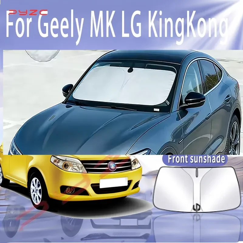 Protetor solar para carro, para geely mk lg kingkong 2006 ~ 2020 2010 2019, protetor solar para pára-brisa dianteiro, isolamento térmico, acessórios de resfriamento de verão