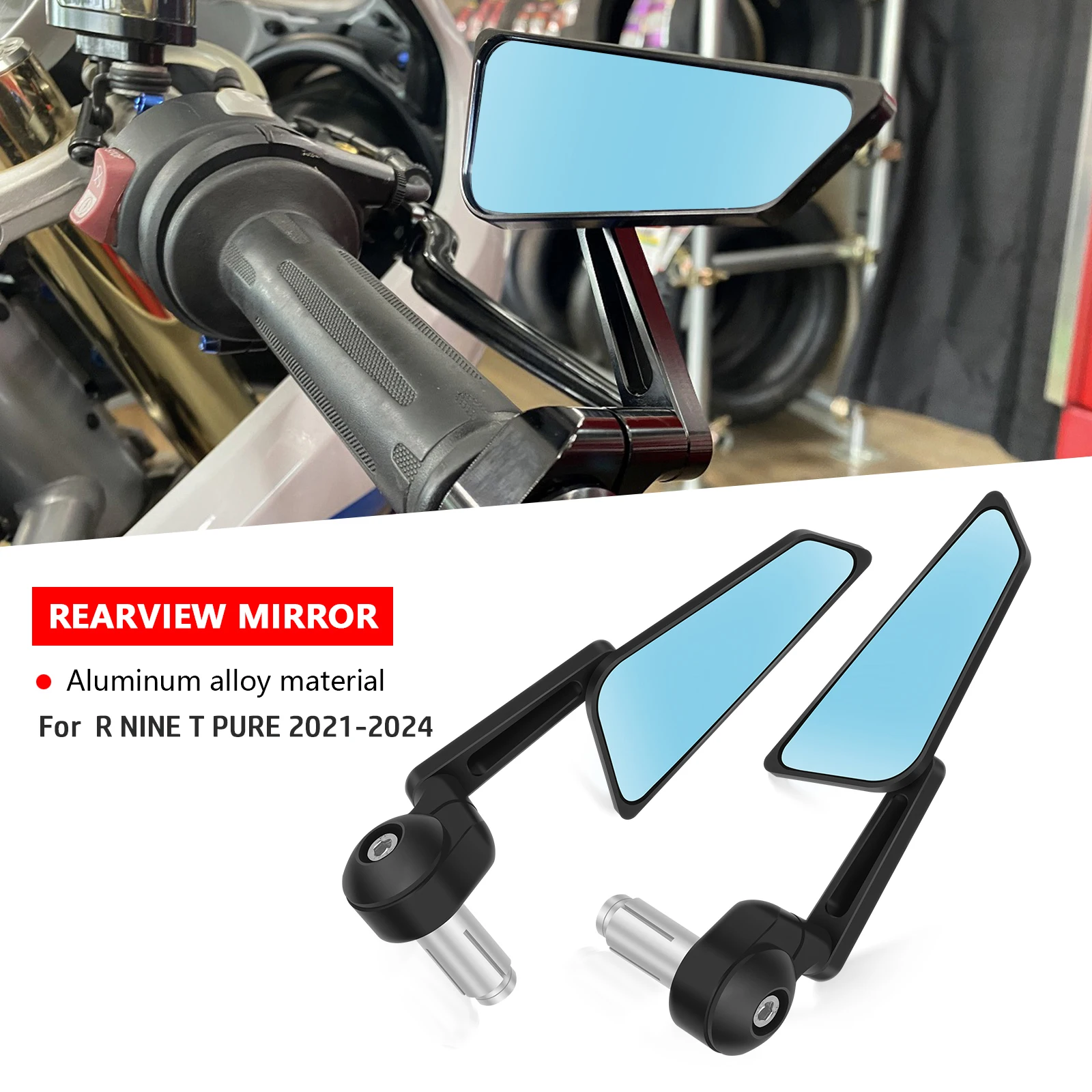 

Для R Nine T PURE 2021-2024 зеркало заднего вида универсальные зеркала на руль мотоцикла регулируемое зеркало заднего вида боковое зеркало