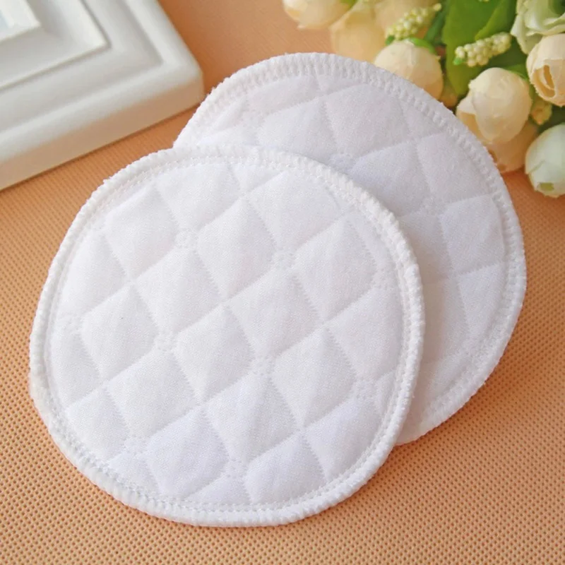 Algodão macio Baby Nursing Nursing Pad, Almofada de amamentação lavável, Enfermagem reutilizável absorvente, Enfermagem pós-parto anti-estouro, 12pcs