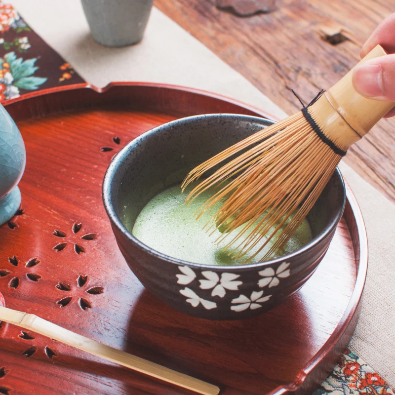 Tea Whisk Matcha Brush Making Tools Handicrafts Exported To Japan Chinese White Bamboo Tea Set Tea Powder Drinking Kitchen Bar