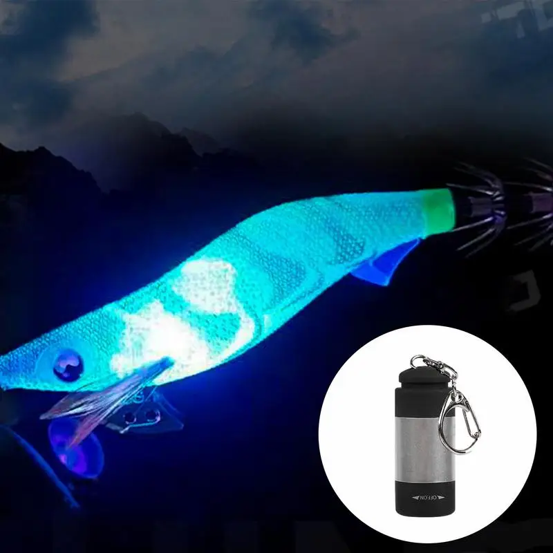 Fishing Lights LED Underwater Portable Mini UV Flashlight Night Fishing Light Torch Detector LED Submersible Fishing Light