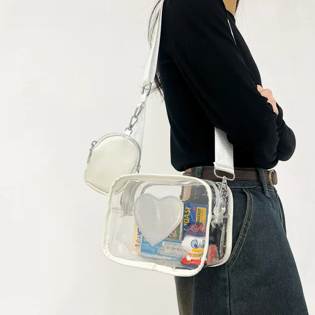 Torba przezroczysty z PVC kobiety mężczyźni telefon torby na ramię Crossbody Casual Messenger Bag stadion zatwierdzony na festiwale koncertowe
