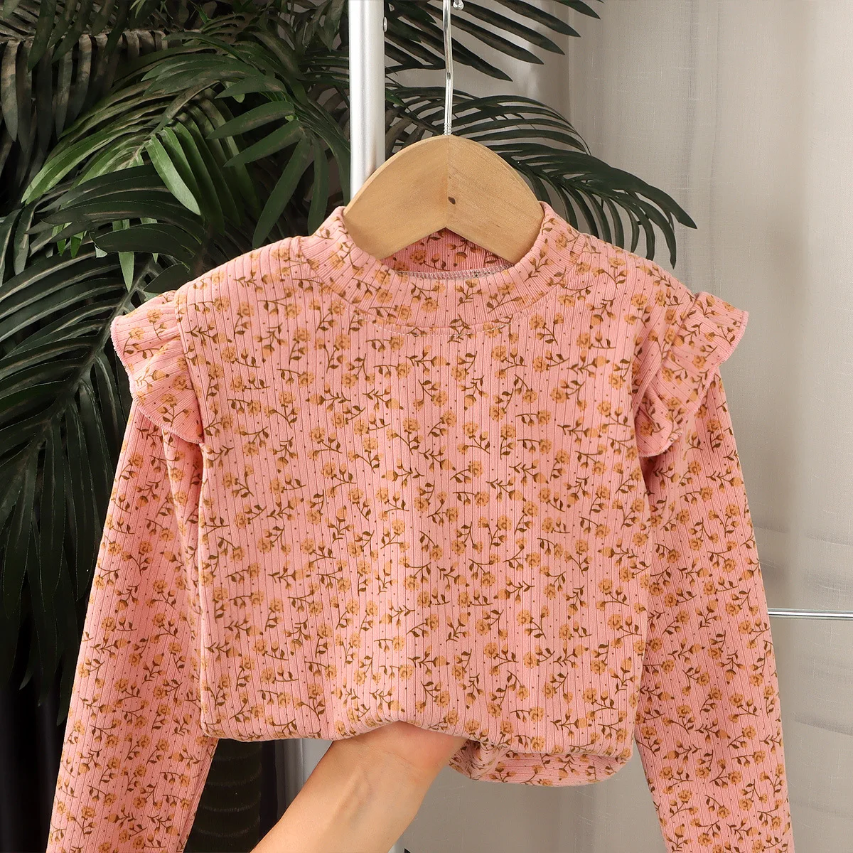 

Children Korean Long Sleeve Versatile Printed Baby Autumn New Girls Floral Top Bottoming Fashion Sweet Casual Shirt