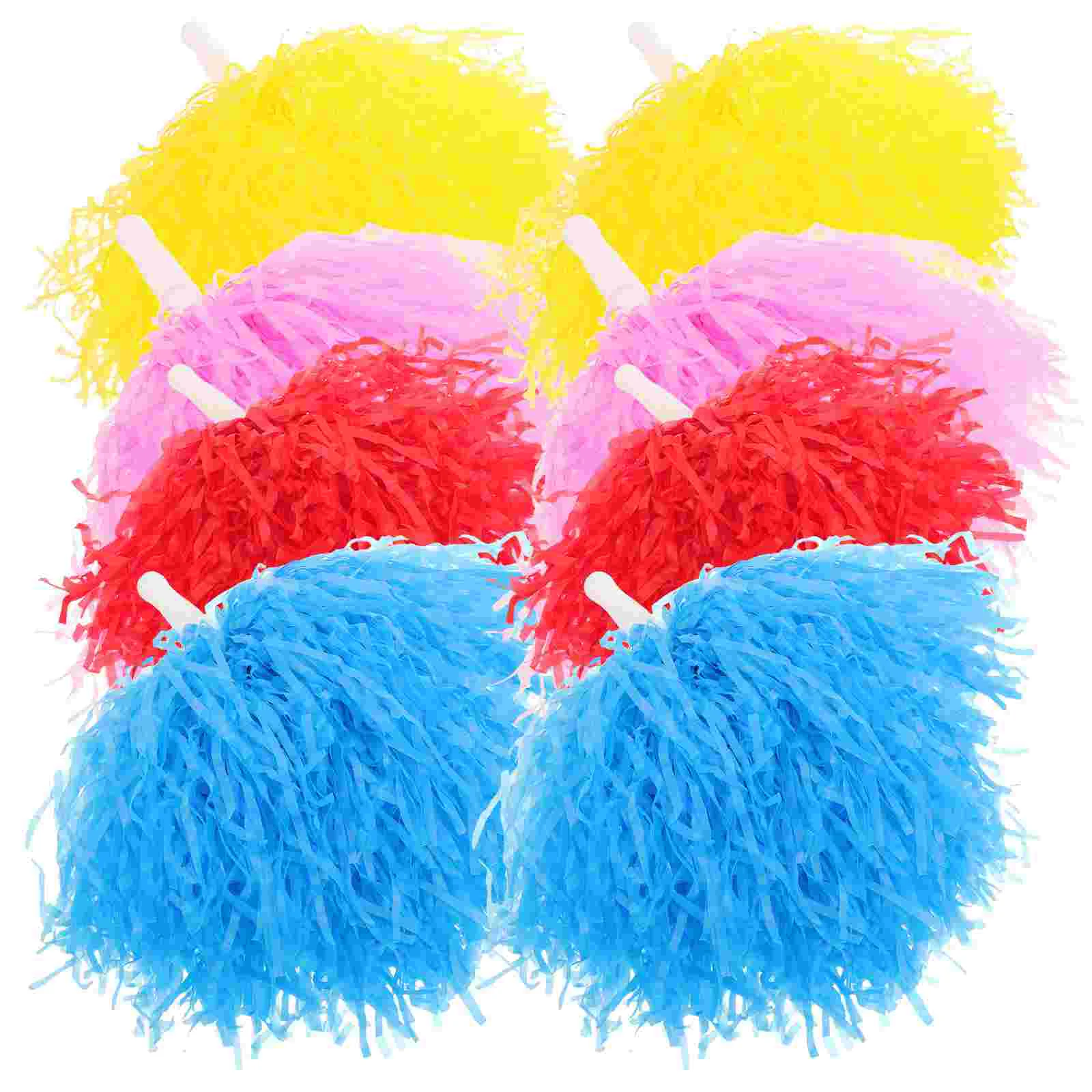 

8 Pcs Cheerleading Flower Ball Props Pom Poms Cheerleader Balls Accessories Girl Pe Bar