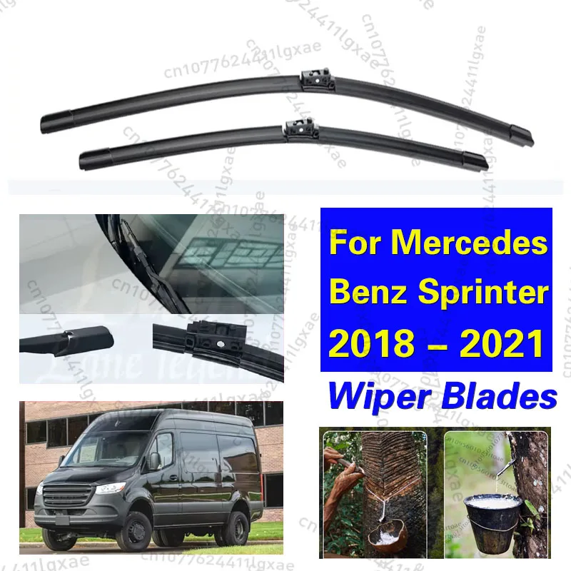 

2pcs For Mercedes Benz Sprinter 2018 2019 2020 2021 Car Front Wiper Blades Soft Rubber Windscreen Wipers Auto Windshield 26"+24"