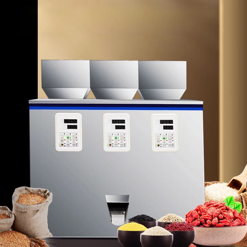 

1-100g Automatic Food Weighing Fillng Machine Multifunctional Three-Scale Filling Machine for Tea Bean Seed Particle Customized